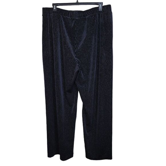 Modcloth Black Striped Flowy Pants (Size 1X) - Picture 2 of 5